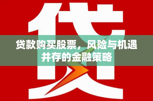 临武贷款购买股票，风险与机遇并存的金融策略